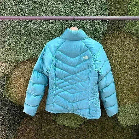The North Face  550 Blue Puffer Jacket Medium - Picture 2 of 6